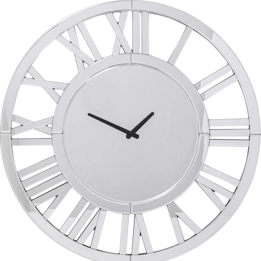KARE Design Modern Wall Clock Specchio O60 - Stylish Round Mirror Finish for Home Decor