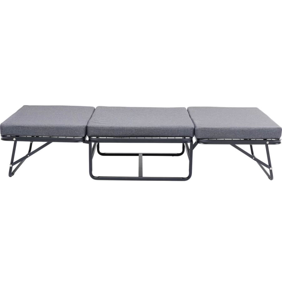 KARE Design Brenda Grey Sleeping Stool with Removable Cover - 76x76cm Modern Footrest Ottoman