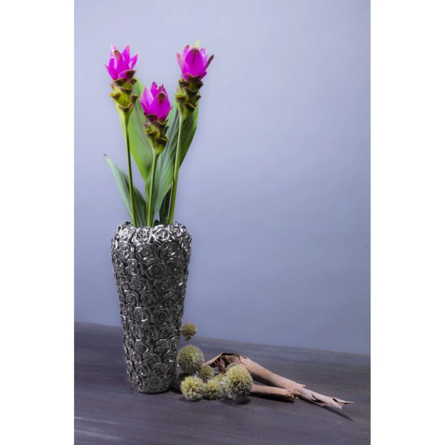 "KARE Design Multi Chrome Rose Small Vase – Decorative Modern Home Decor"