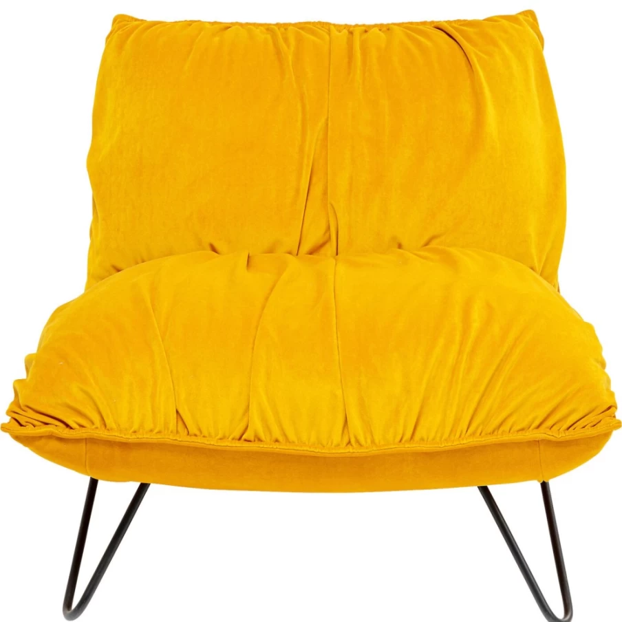 "KARE Design Port Pino Yellow Modern Armchair – Stylish Accent Chair for Living Room"