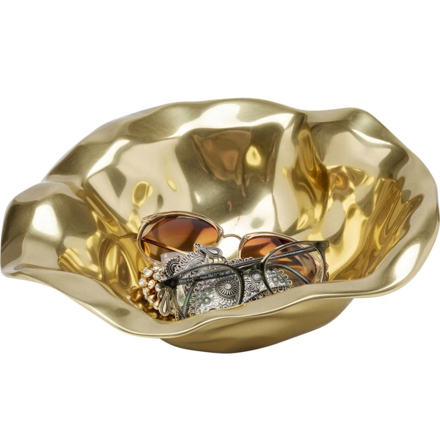 KARE Design Modern Jade Gold Decorative Bowl - 30cm Diameter Luxury Home Decor