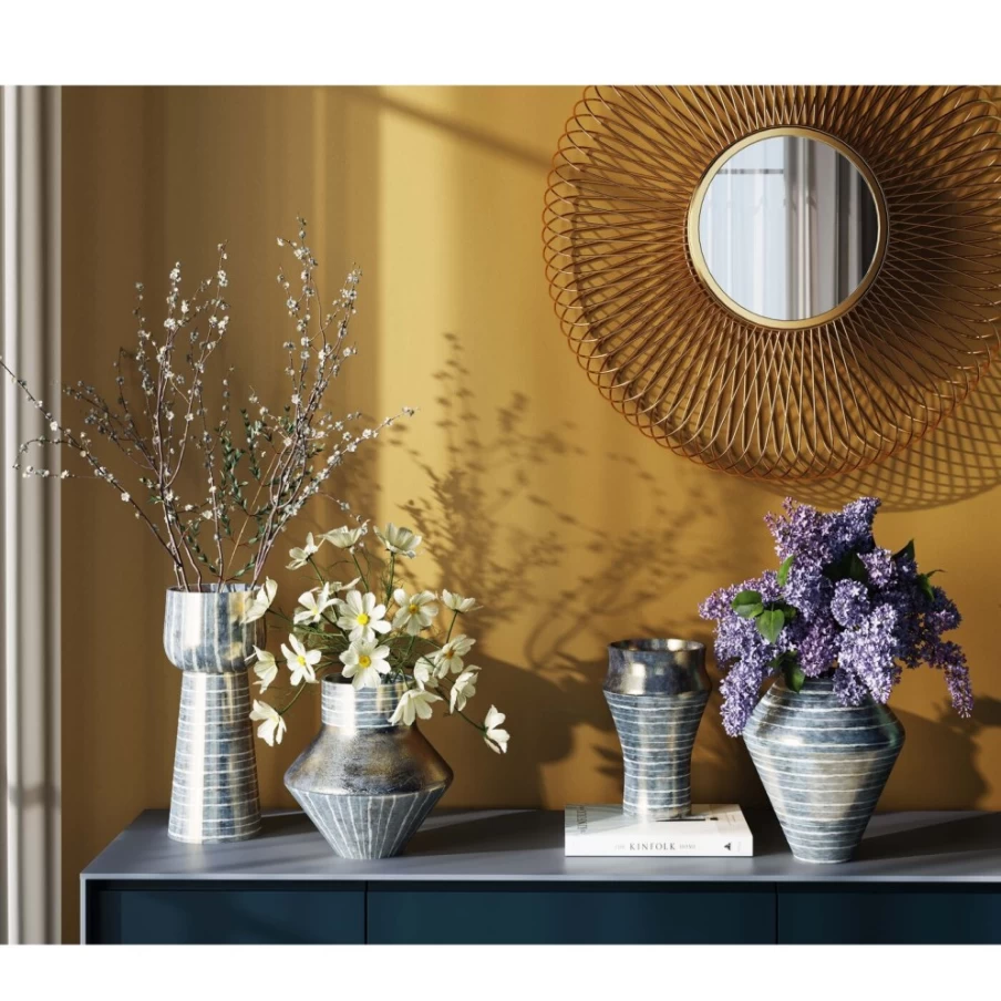 KARE Design Modern Nizza Vase 27cm - Decorative Ceramic Flower Vase for Home Decor