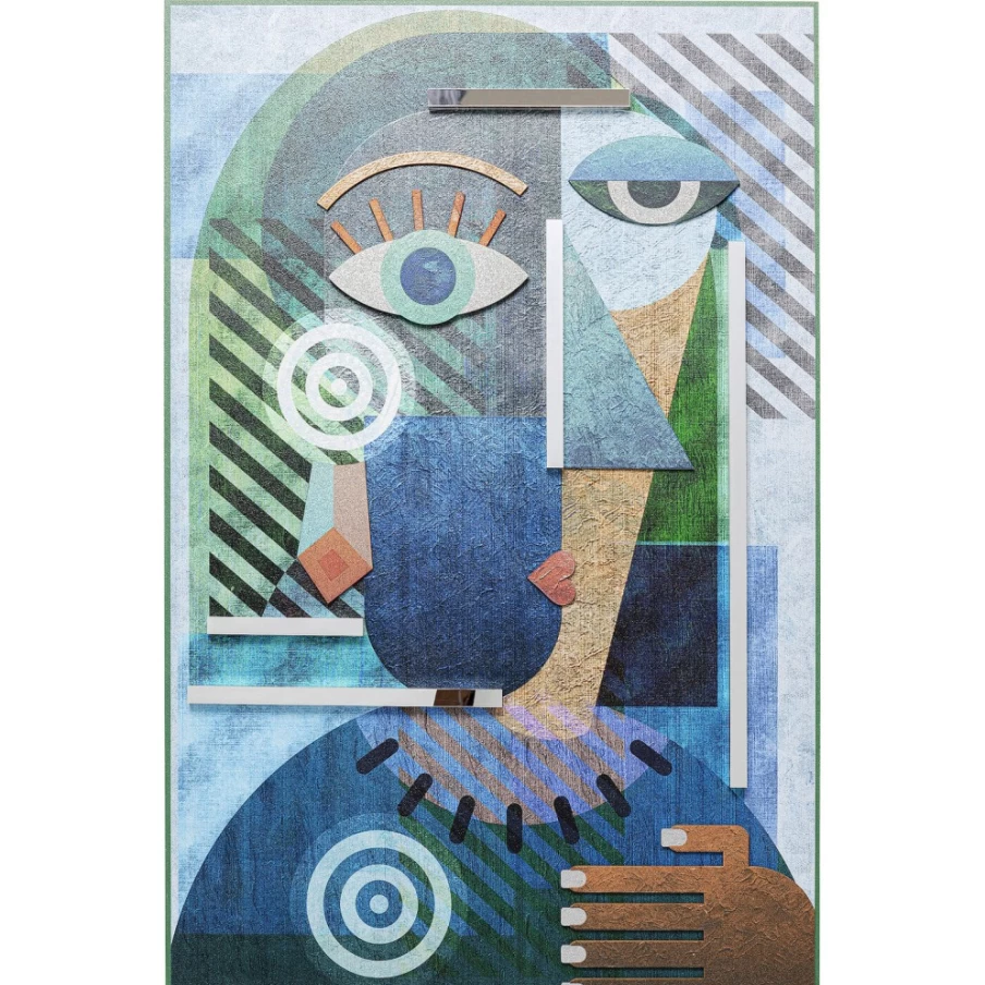 "KARE Design Modern Geometric Abstract Wall Art Picture for Women, 100x150 cm"