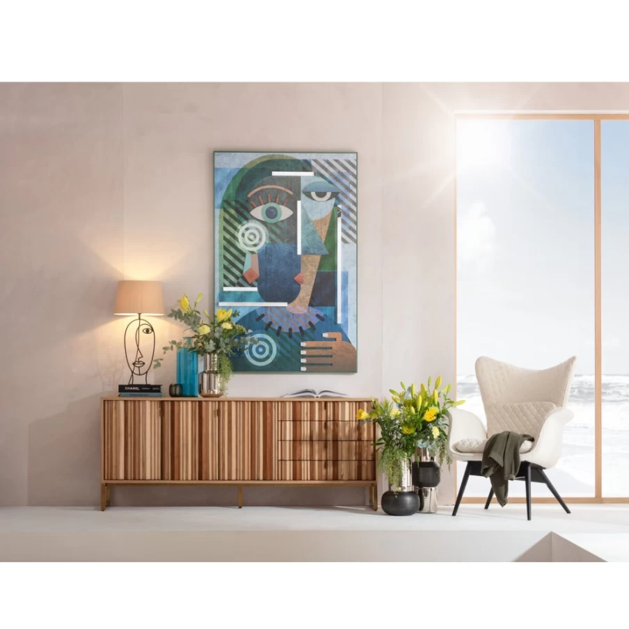 "KARE Design Modern Geometric Abstract Wall Art Picture for Women, 100x150 cm"