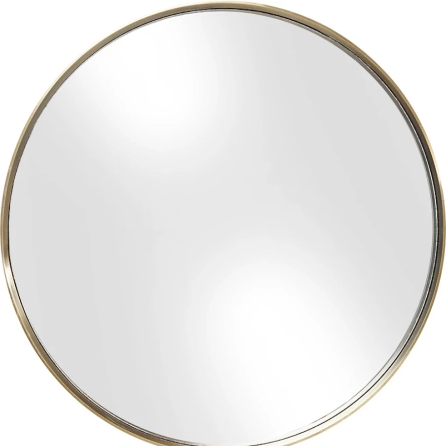 KARE Design Modern Round Brass Mirror with Curved Frame - 60cm Diameter