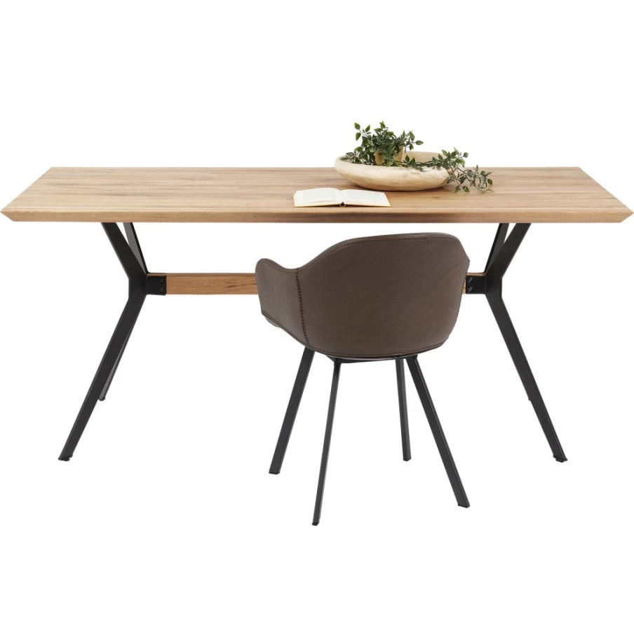 "KARE Design Downtown Oak Wood Dining Table 180 x 90 cm Modern Kitchen Table"