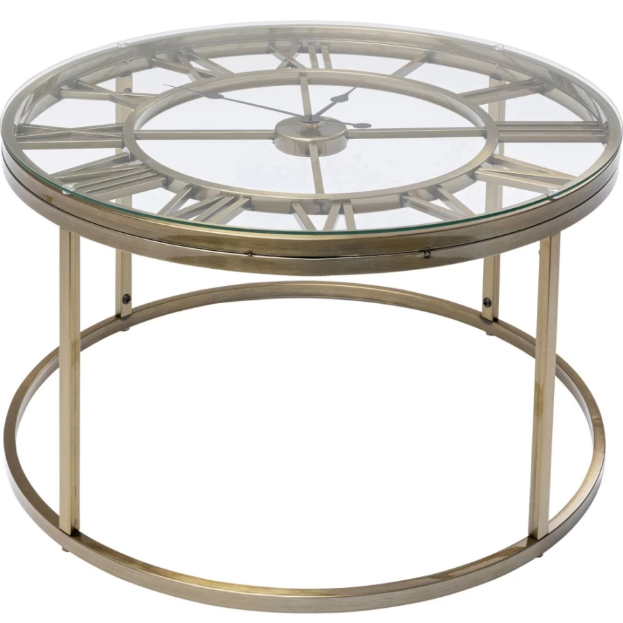 KARE Design Roman Brass Side Table - 76cm Modern Accent Table for Living Room