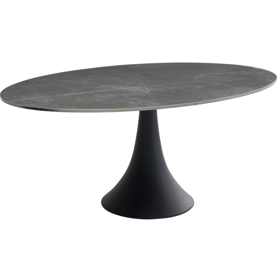 KARE Design Modern Black Dining Table Grande Possibilita 180X120cm Large Rectangle Wooden Table for Contemporary Living Room
