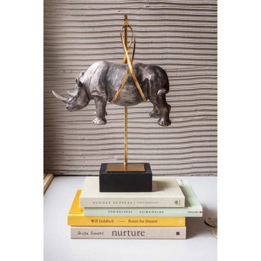 KARE Design Modern Hanging Rhino Wall Decor - Sculptural Animal Figurine for Home & Office