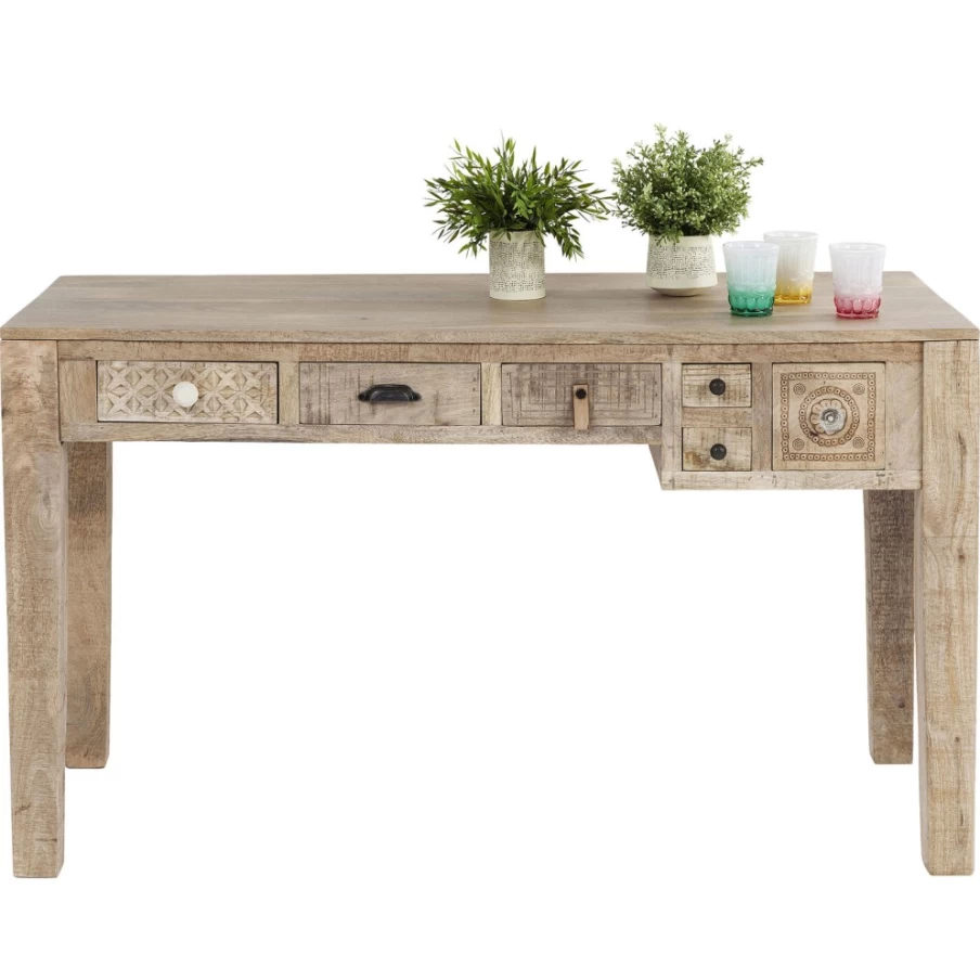 KARE Design Modern Desk Puro with 6 Drawers, 135 x 60 cm, Home Office Furniture