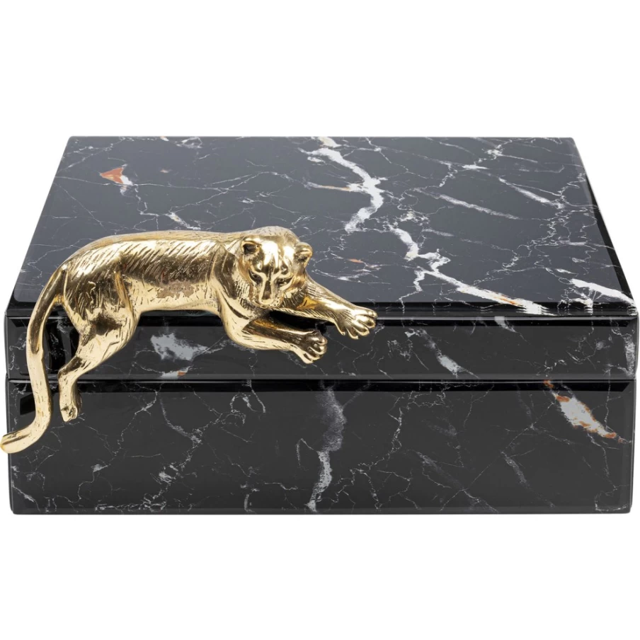 KARE Design Modern Marble Leo Decorative Box 29x10 cm for Home Decor