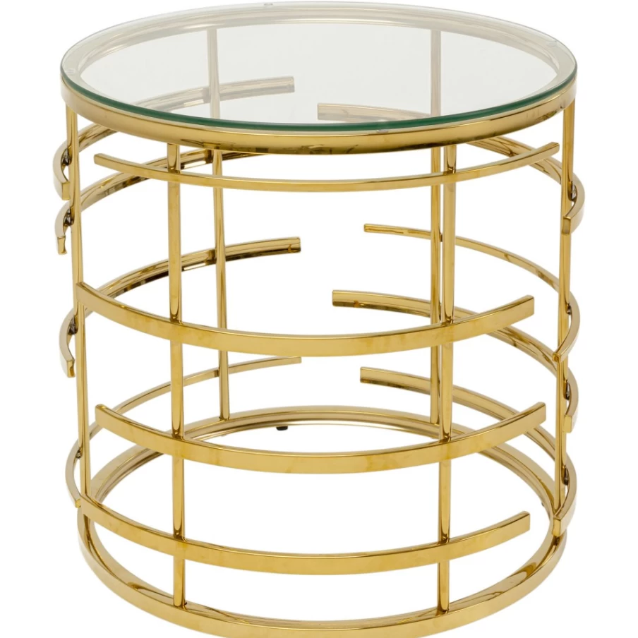 KARE Design Jupiter Gold Side Table - 55cm Modern Accent Table for Living Room