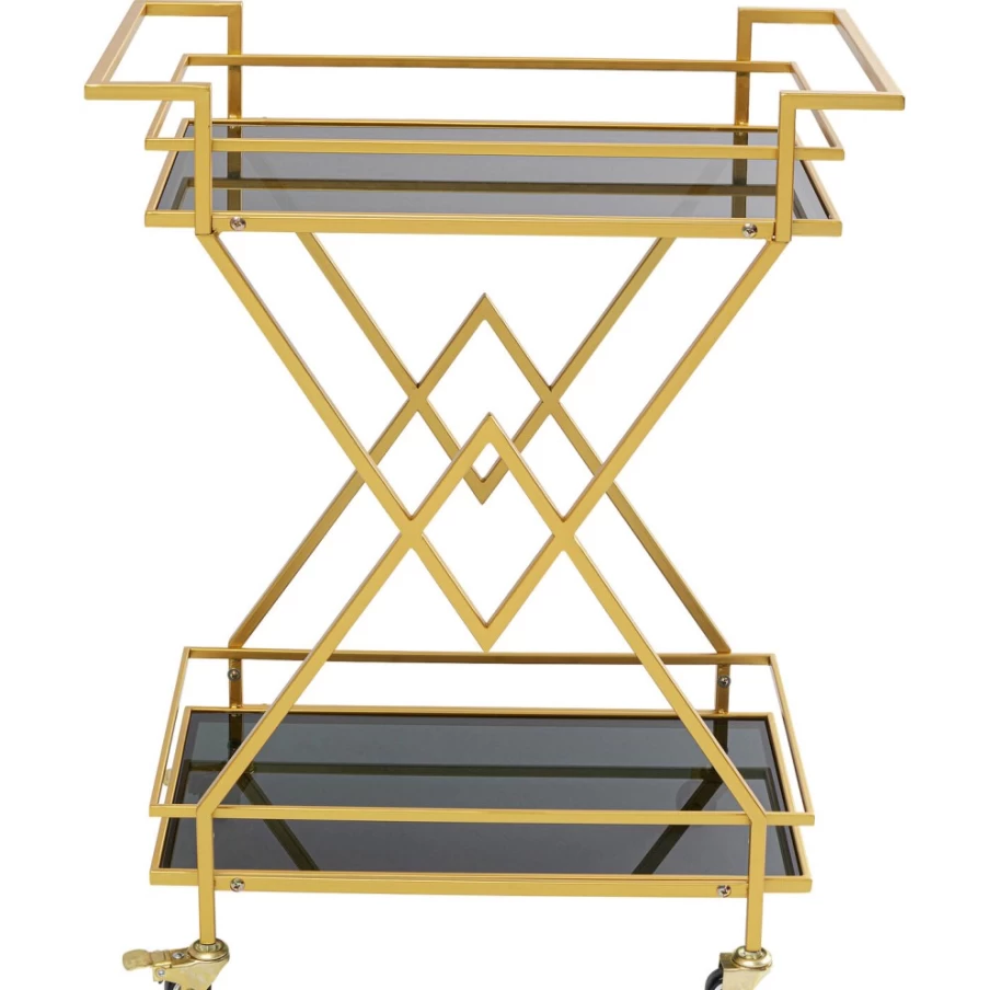 KARE Design Modern Bar Trolley with Pyramid Style for Home and Bar Decor