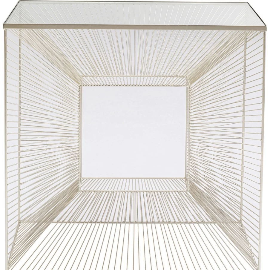 KARE Design Modern Console Table - 81x81cm Champagne Finish, Stylish Entryway Furniture
