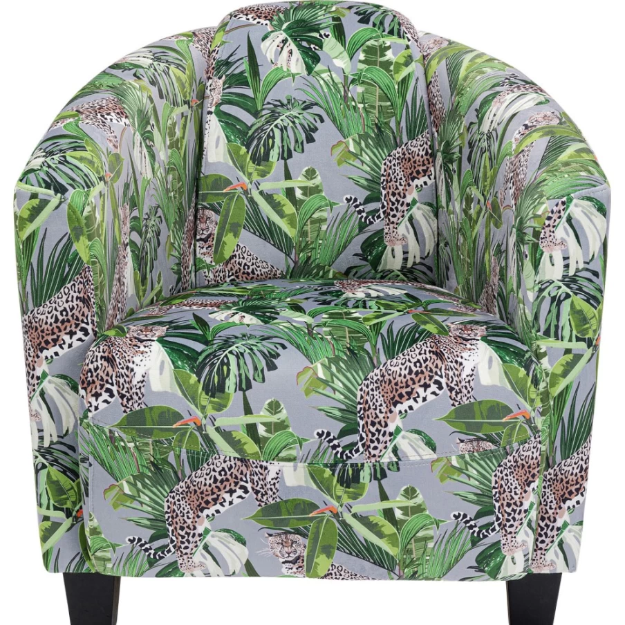 "KARE Design Modern Armchair in Jungle Green – Cigar Lounge Style Comfortable Seating"