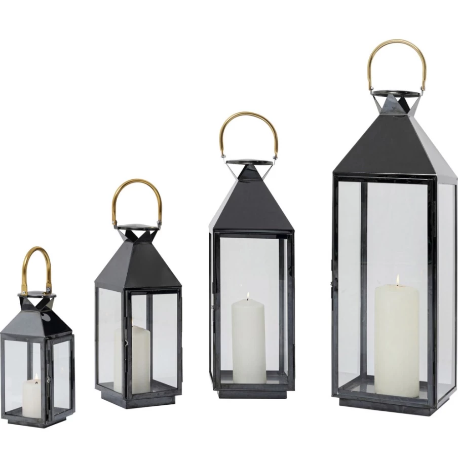 KARE Design Modern Black Lantern Set of 4 - Giardino Outdoor Garden Lighting