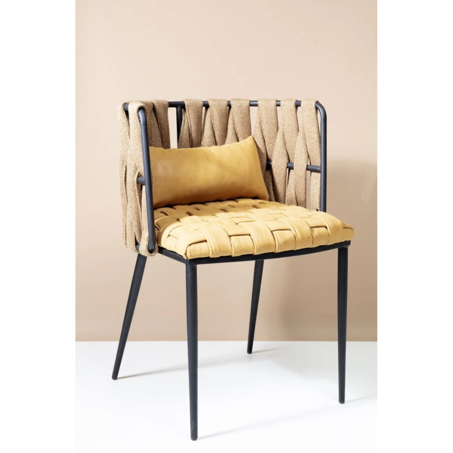 "KARE Design Cheerio Yellow Armchair with Cushion – Modern Comfortable Seating"