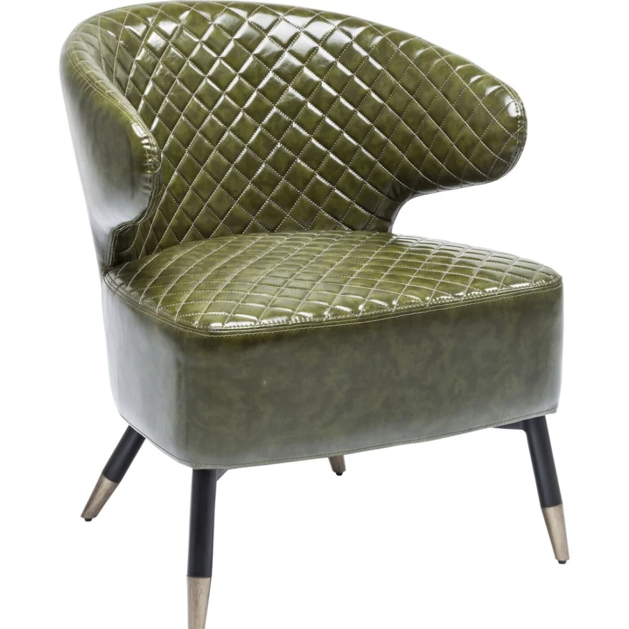 "KARE Design Modern Armchair in Green – Stylish Session Chair for Living Room"