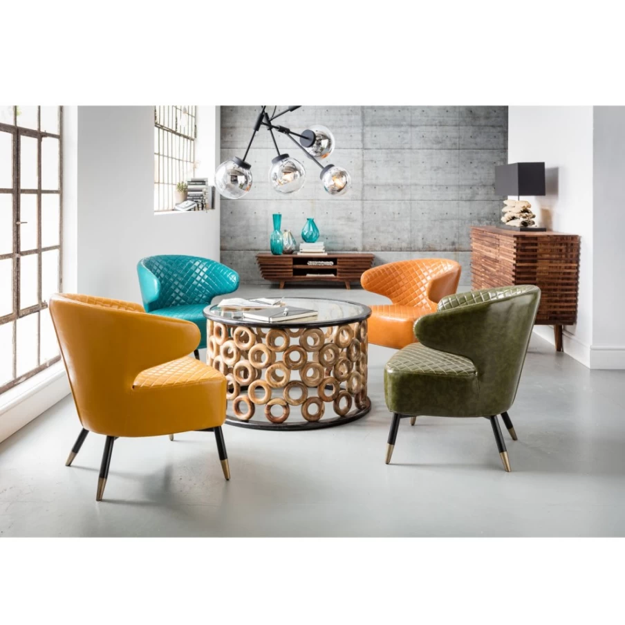 "KARE Design Modern Armchair in Green – Stylish Session Chair for Living Room"