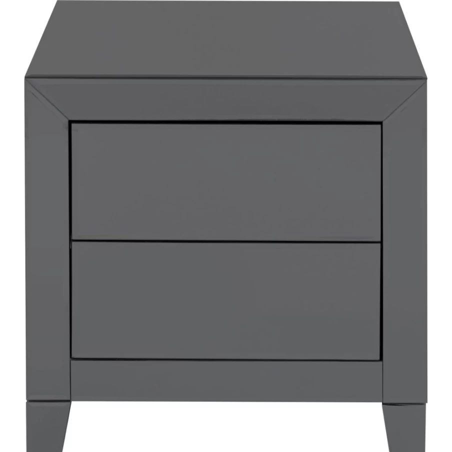 "KARE Design Luxury Grey Dresser with 2 Push Drawers - Small Modern Bedroom Storage"