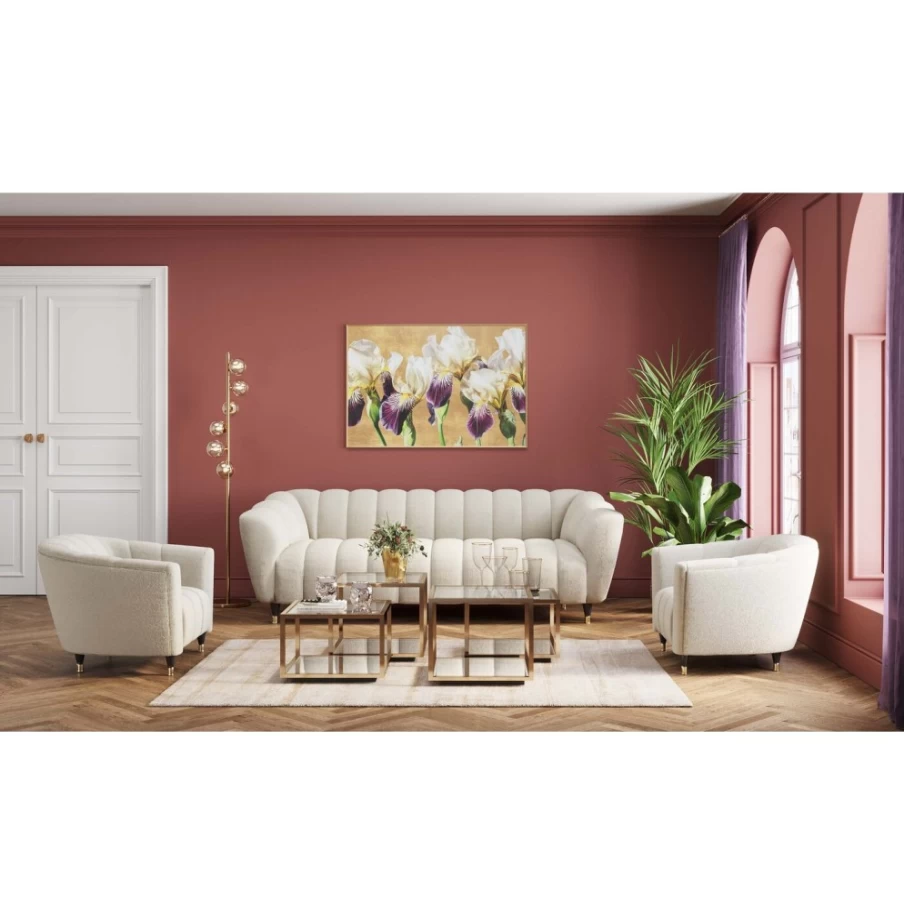 KARE Design Spectra Modern 3-Seater Sofa in White, 245cm Wide Luxury Lounge Furniture