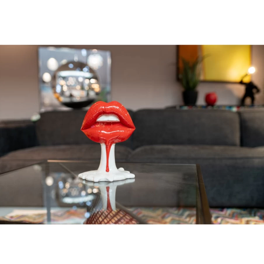 KARE Design Modern Hot Lips Sculpture 26Cm Retro Home Decor Art Object