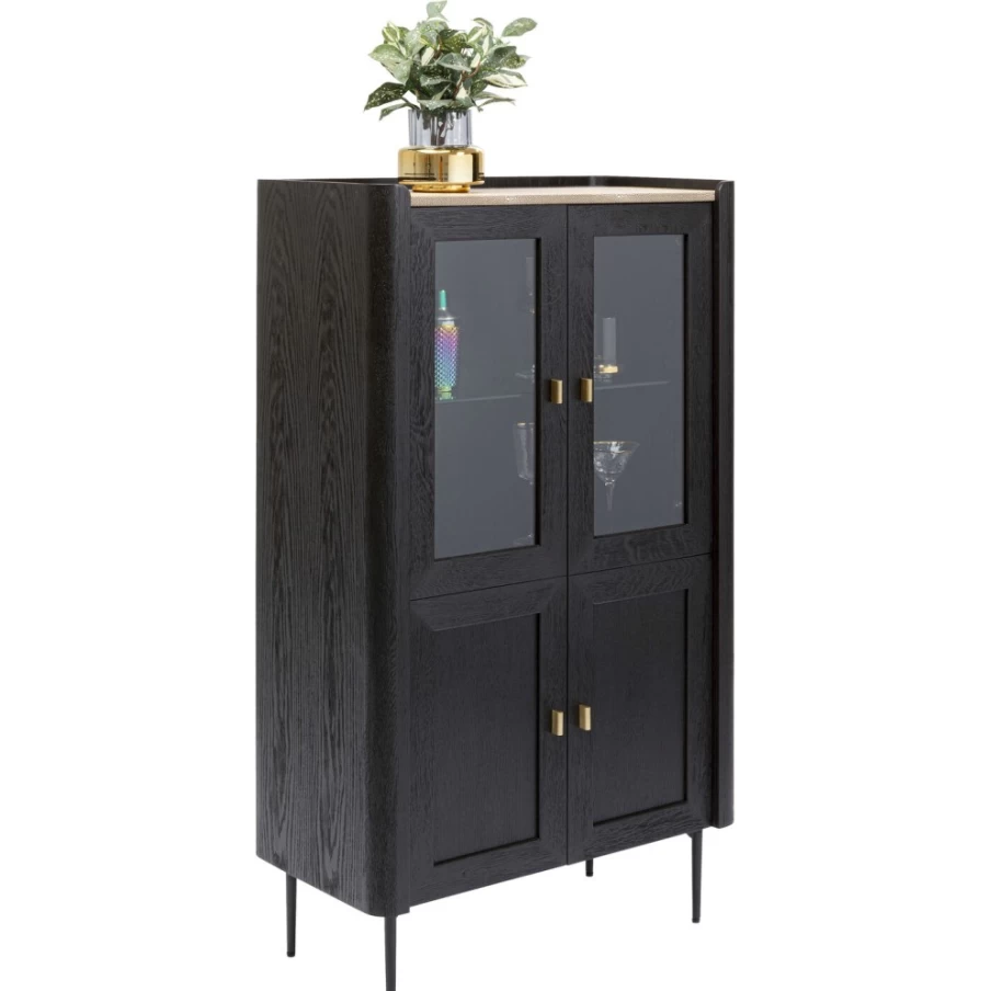 KARE Design Milano Modern Display Cabinet 140x80cm Glass Shelf Storage Unit