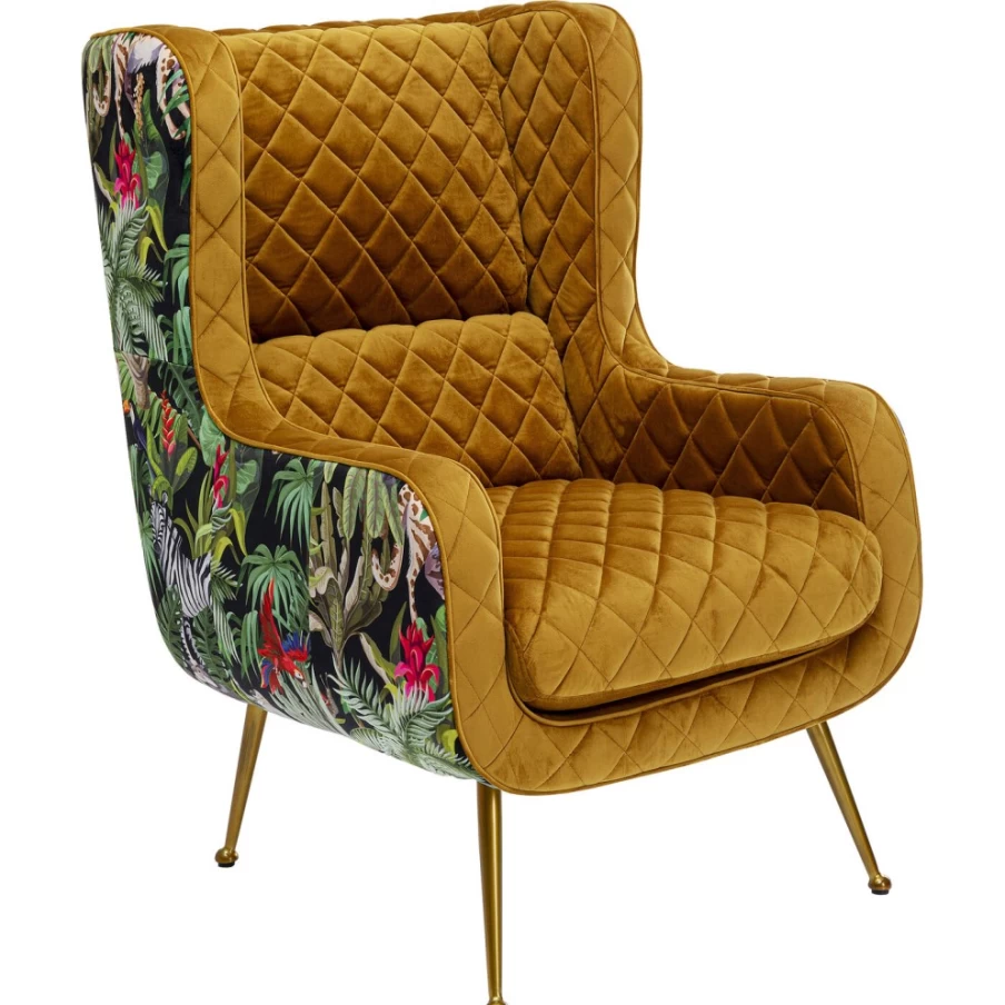 "KARE Design Modern Armchair Nonna Jungle - Stylish Contemporary Lounge Chair"