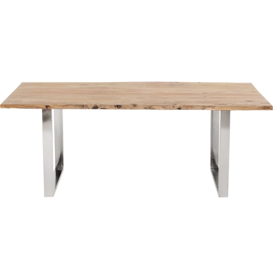 KARE Design Modern Chrome Dining Table - Harmony 160X80 cm Contemporary Kitchen & Dining Room Furniture