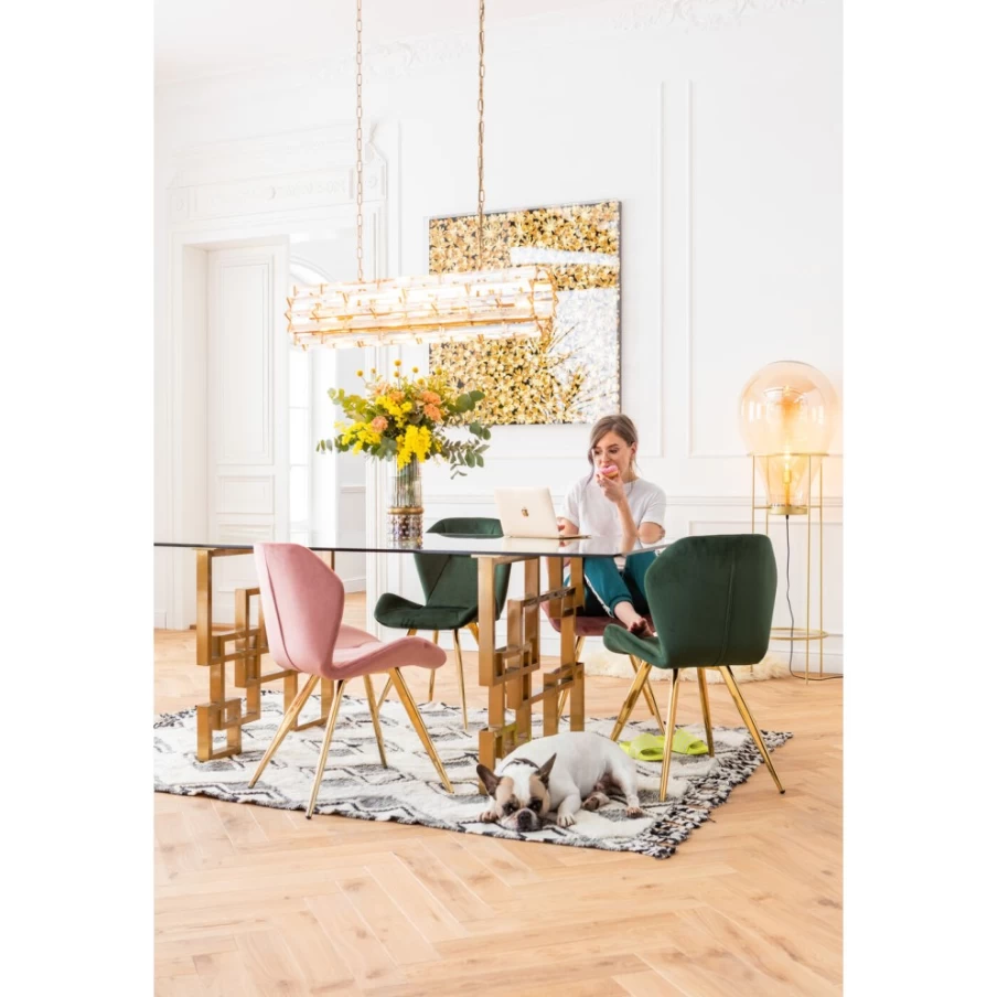 KARE Design Modern Floor Lamp with Pear-Shaped Frame - 158cm Height Adjustable Standing Light for Living Room Bedroom
