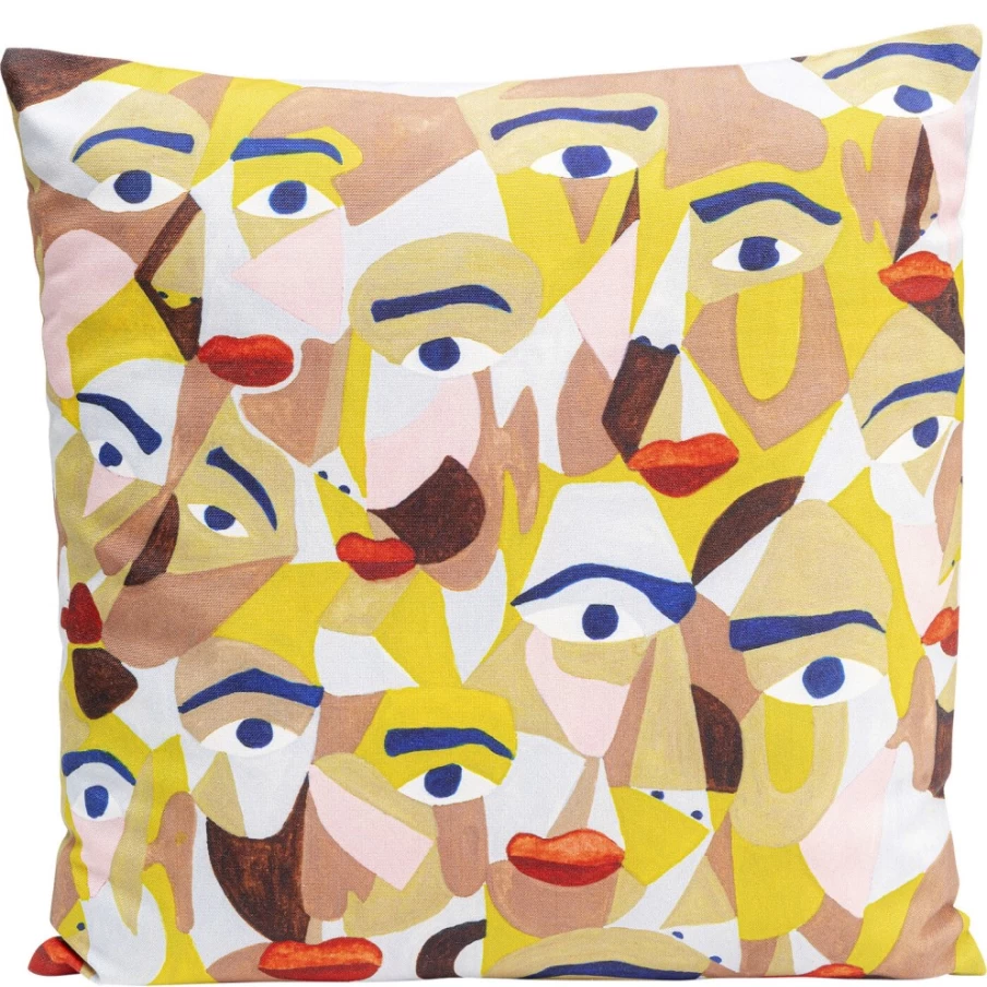 KARE Design Modern Artistic Faces Cushion Cover 45x45cm Decorative Square Pillow Case Home Decor