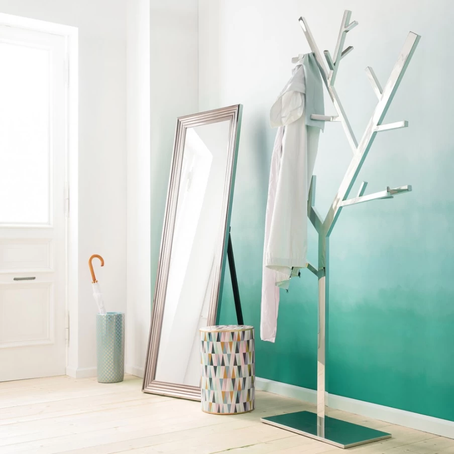KARE Design Modern Silver Floor Mirror Frame - 55x180cm Elegant Standing Mirror for Home Decor