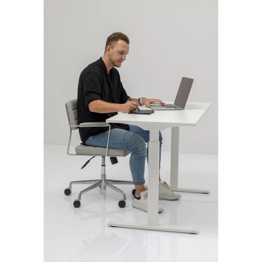 KARE Design Modern White Smart Office Desk 120x60 cm - Sleek & Functional Workstation