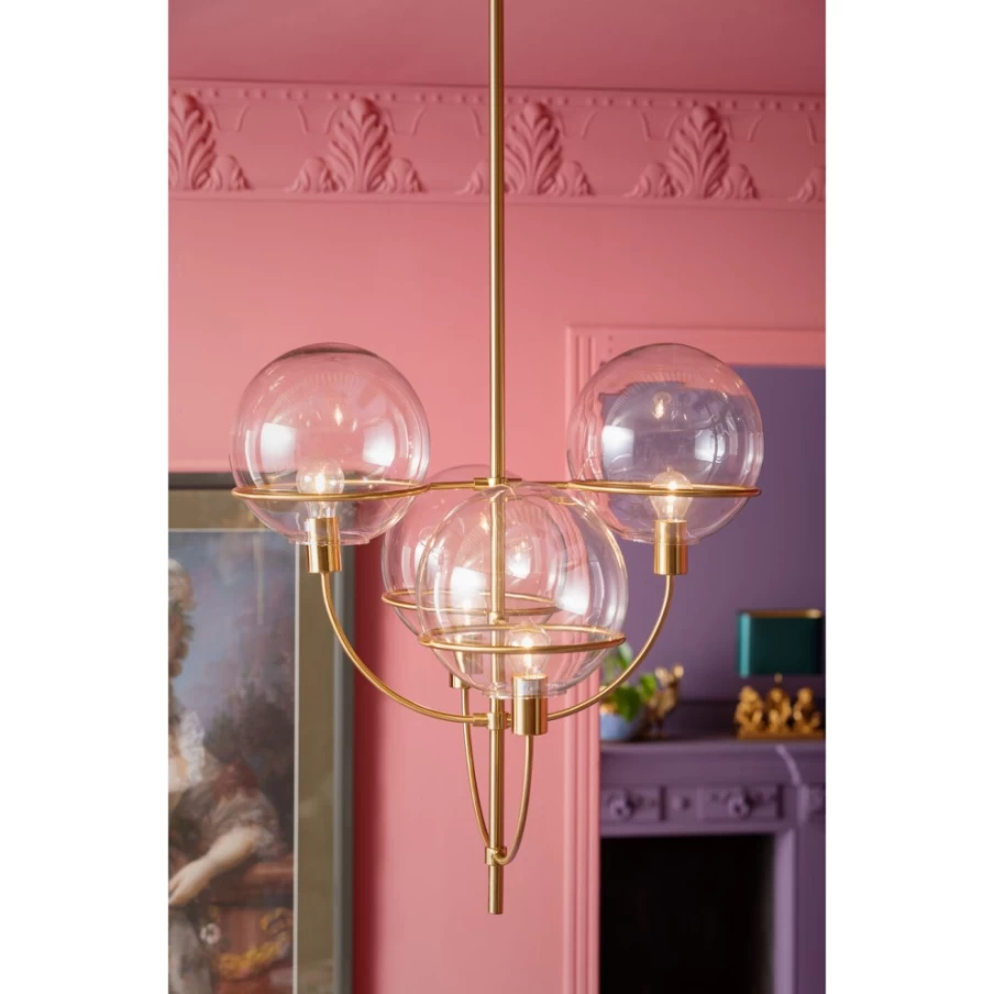 KARE Design Modern Brass Pendant Lamp - 68cm Stylish Lantern Lighting for Dining Room & Living Room