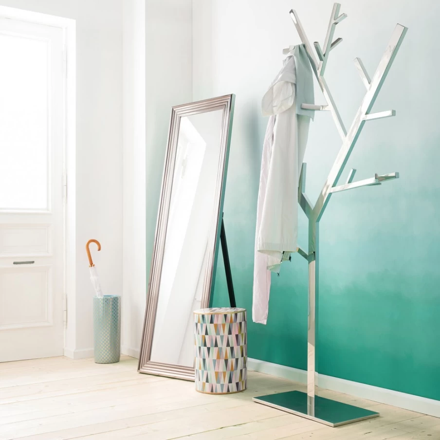 "KARE Design Modern Chrome Coat Stand - Technical Tree Style for Stylish Entryways"