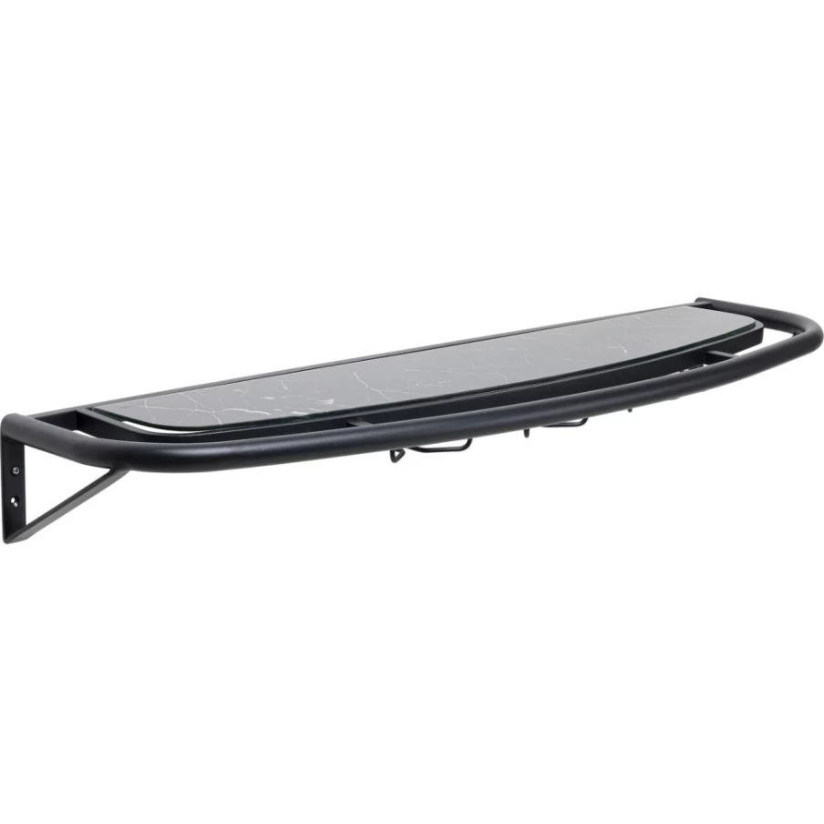 "KARE Design Modern Wall Shelf Treviso - Black 120cm x 10cm Storage Rack for Home Decor"