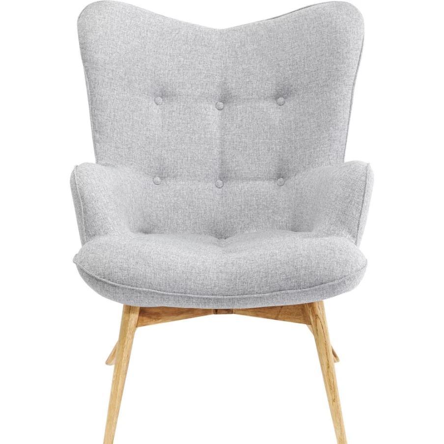 "KARE Design Vicky Light Grey Modern Armchair – Stylish Comfort for Your Home"