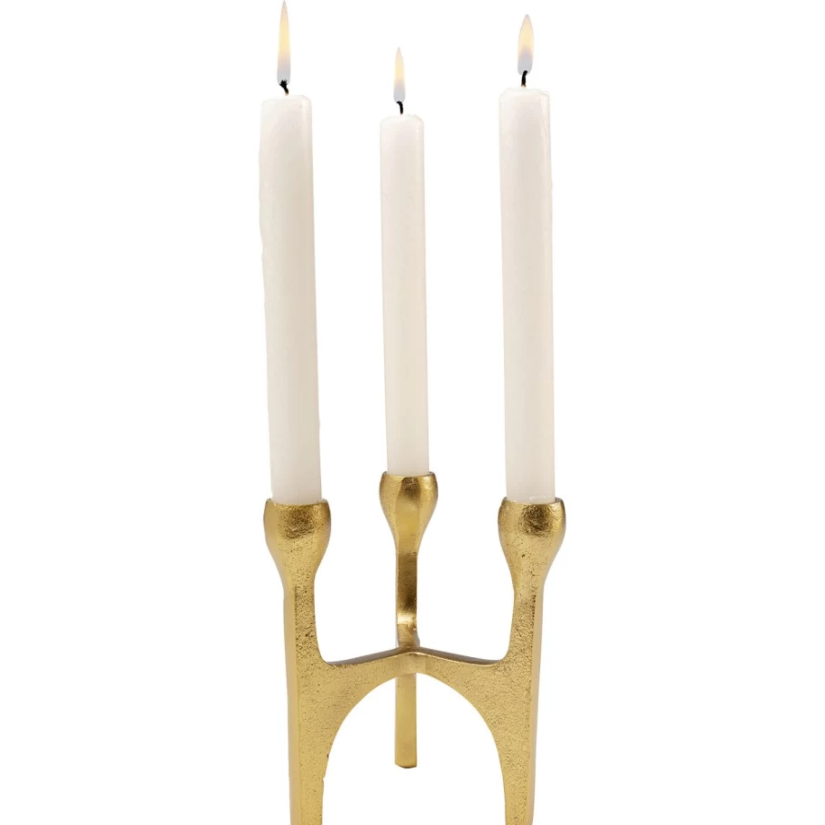 KARE Design Stackable Gold Candle Holder Set - 15cm Modern Home Decor