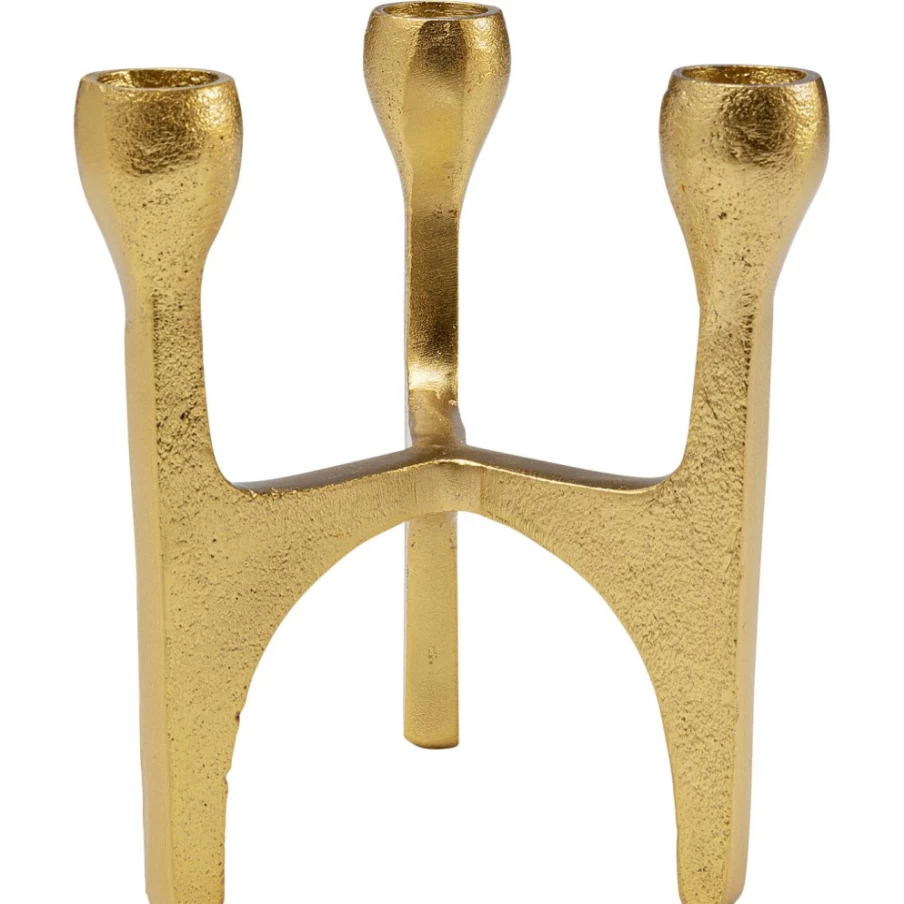 KARE Design Stackable Gold Candle Holder Set - 15cm Modern Home Decor