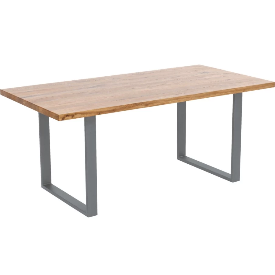KARE Design Jackie Oak Dining Table with Steel Frame 160x80 cm Modern Industrial Style