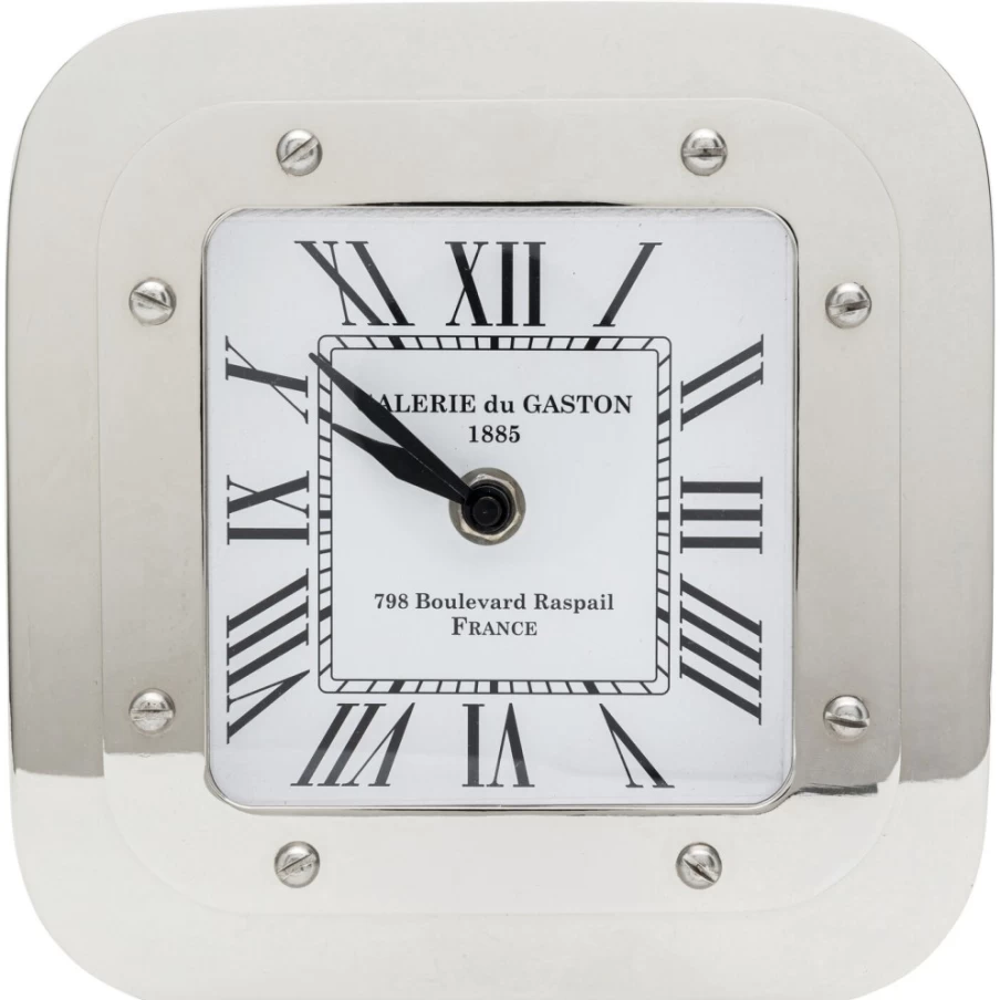"KARE Design Modern Table Clock Deluxe - 17x17cm Stylish Desktop Clock"