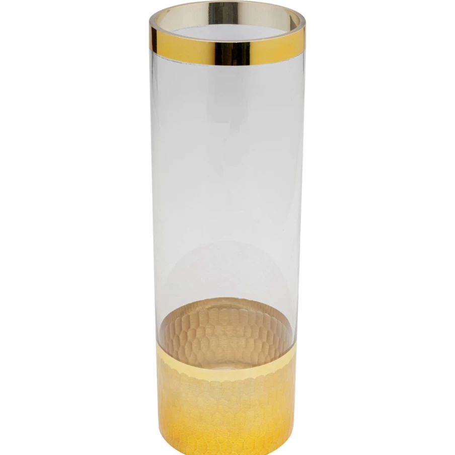 KARE Design Modern Golden Vase - 30cm Tall Decorative Flower Vase for Home Decor