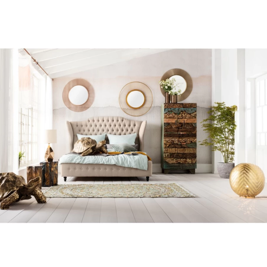 KARE Design Modern Gold Sunburst Mirror - 93cm Round Decorative Wall Art for Stylish Interiors