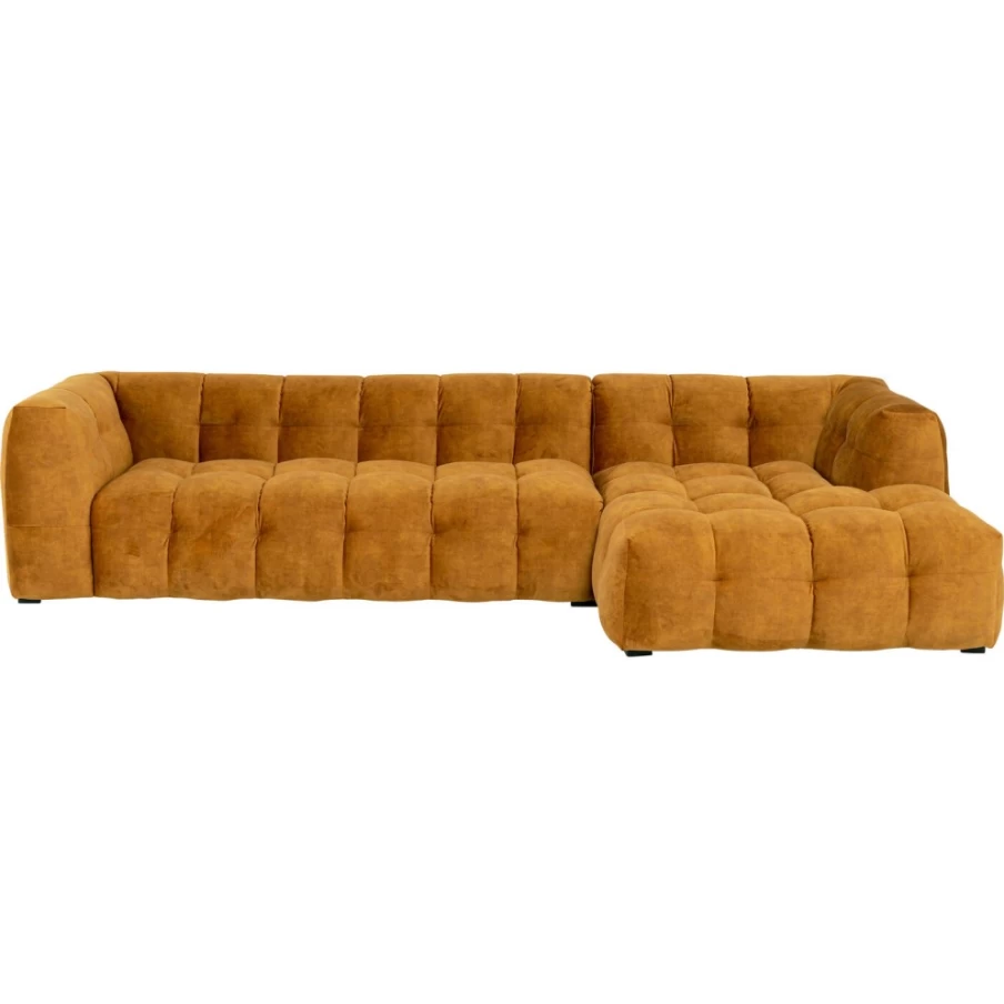 KARE Design Modern Right-Facing Corner Sofa in Gold Brown – Salamanca Style Luxury Sectional