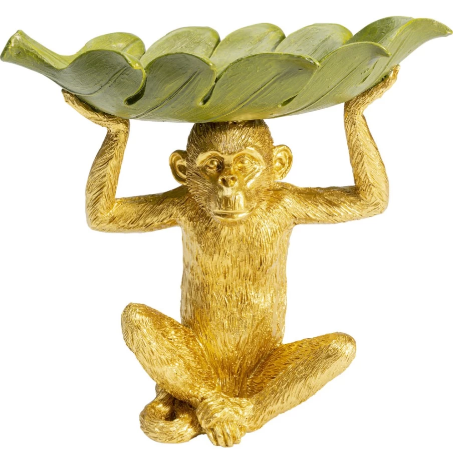 KARE Design Modern Banana Leaf Decorative Bowl 14x24cm - Eco-Friendly Home Decor Serving Bowl