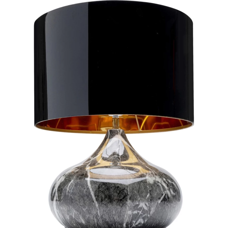 KARE Design Mamo Deluxe Grey Table Lamp - 37cm Modern Lighting for Home Decor