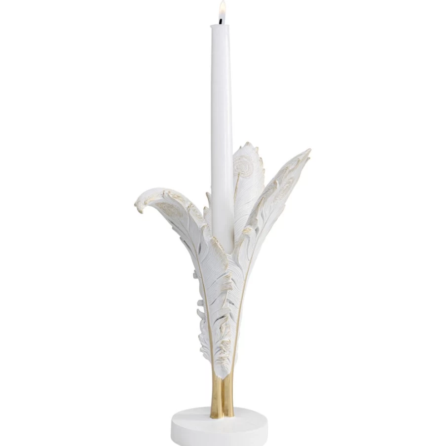 KARE Design Modern Feather-Inspired 18cm Candle Holder - Feathra Decorative Home Accessory