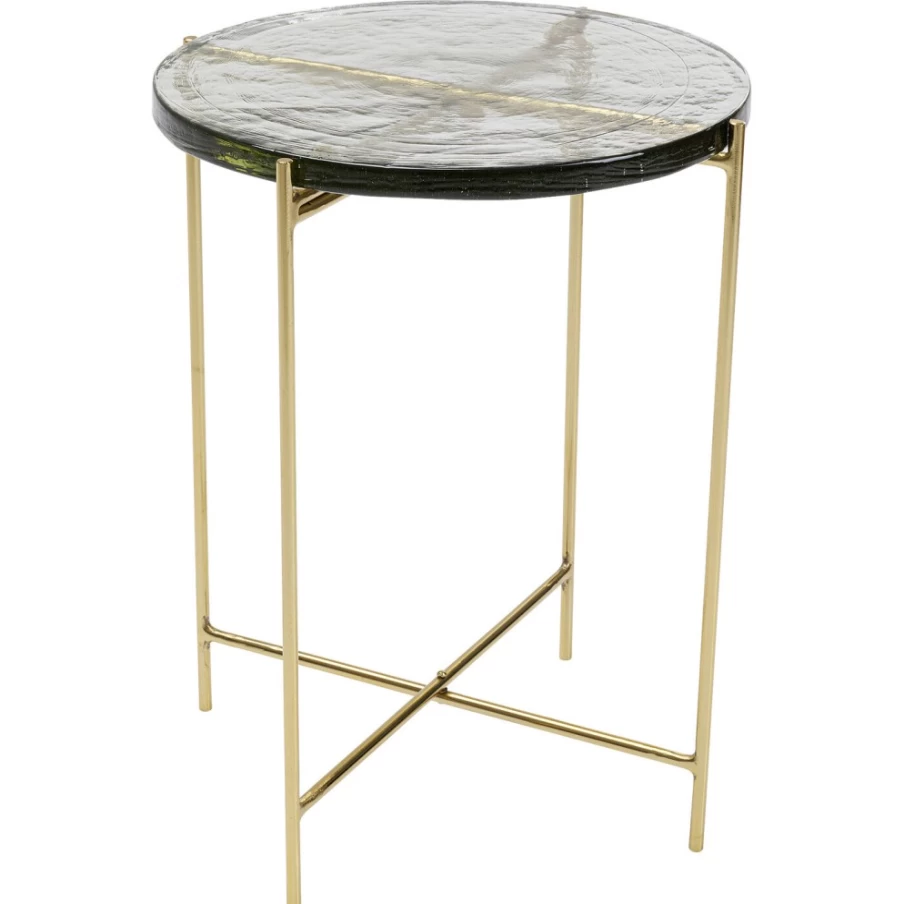 KARE Design Modern Side Table Ice O40Cm - Stylish Round End Table for Living Room