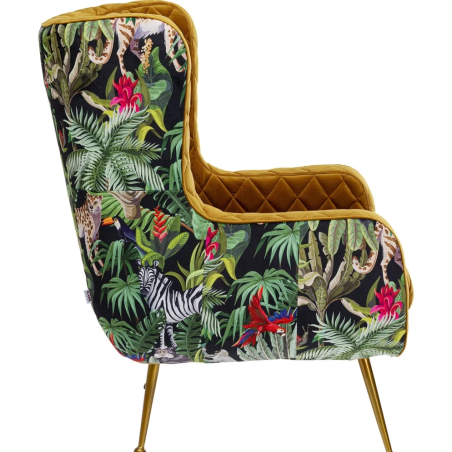 "KARE Design Armchair Nonna Jungle - Modern Unique Accent Chair for Living Room"