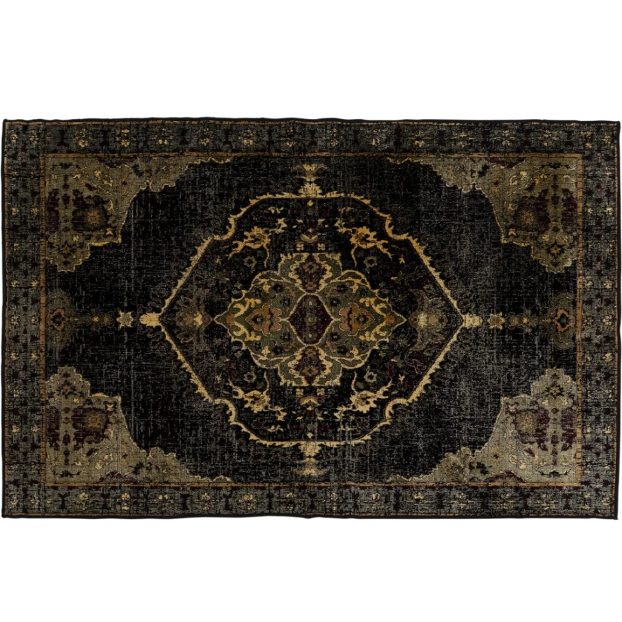KARE Design Modern Anthracite Carpet Ornamento 170x240 cm for Stylish Home Decor